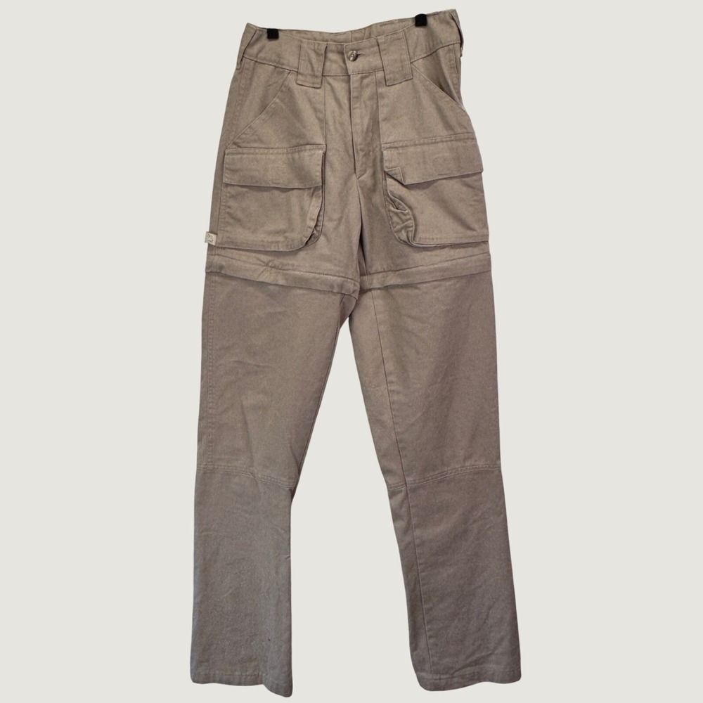 She Safari Cargo‎ Utility Pants XS Tan Khaki Cotton Gorpcore Made in USA